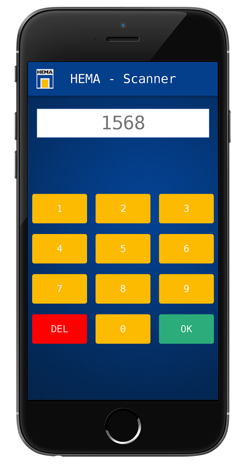Hema QR Scanner aplicatie industriala